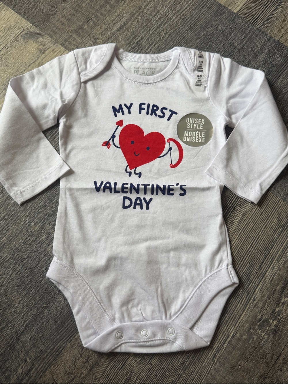 The Children’s Place My First Valentine’s Day Baby Bodysuit 6-9M NWT Unisex